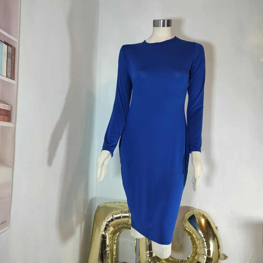 & Other Stories Royal Blue Long Sleeve Dress - Picture 2 of 9